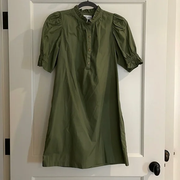 green emerald velvet dress Apiece Apart Sigrun Dress  Aria